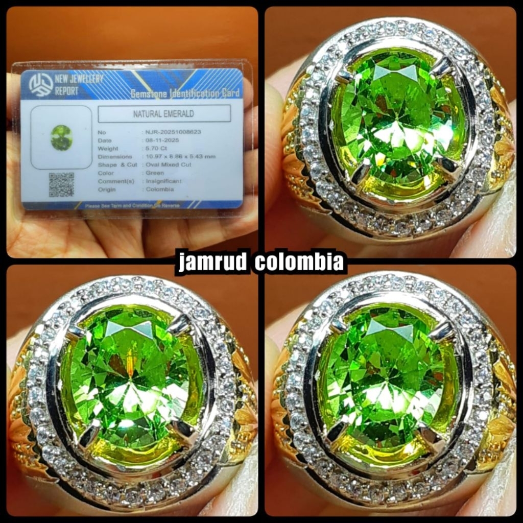 Jamrud Colombia kristal kelas kontes ya bos
