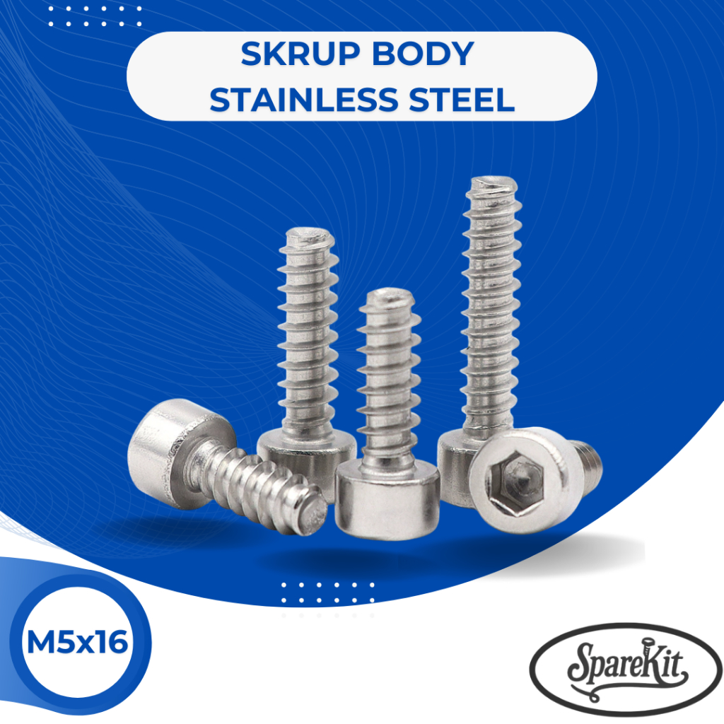 SKRUP BODY MONEL YAMAHA 5x16 STAINLESS STEEL