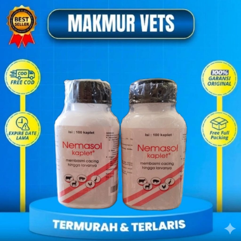 New Nemasol 100 kaplet untuk hewan