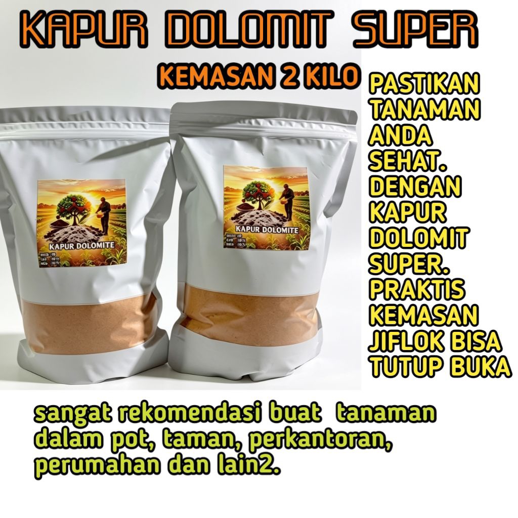 pupuk Kapur dolomite 2kg / kapur pertanian