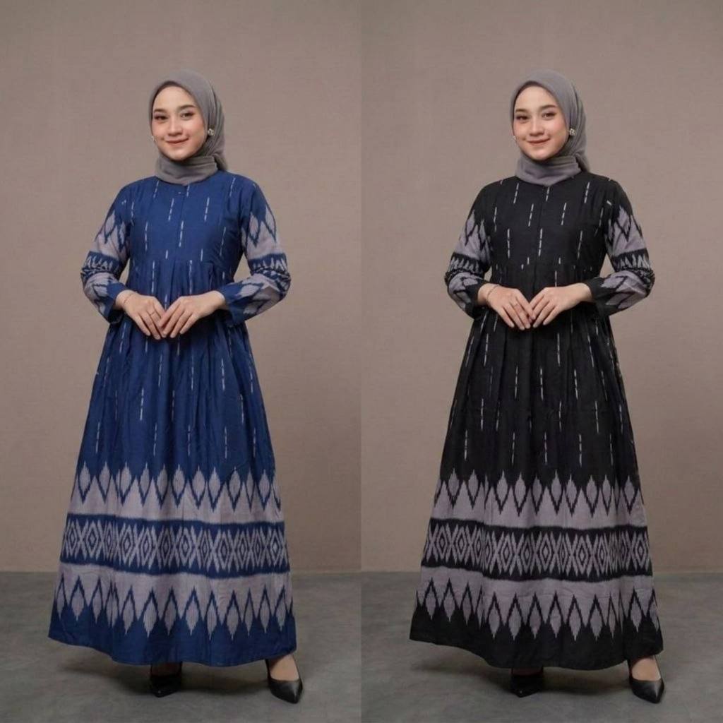 GAMIS JUMBO batik couple pasangan, couple keluarga sania ruffle terlaris motof kate