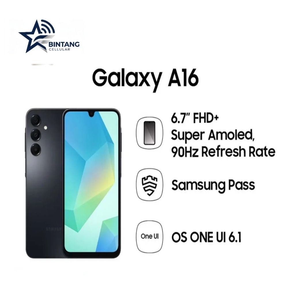 HP SAMSUNG GALAXY A16 8/128 GB - SAMSUNG A16 RAM 8GB ROM 128GB GARANSI RESMI