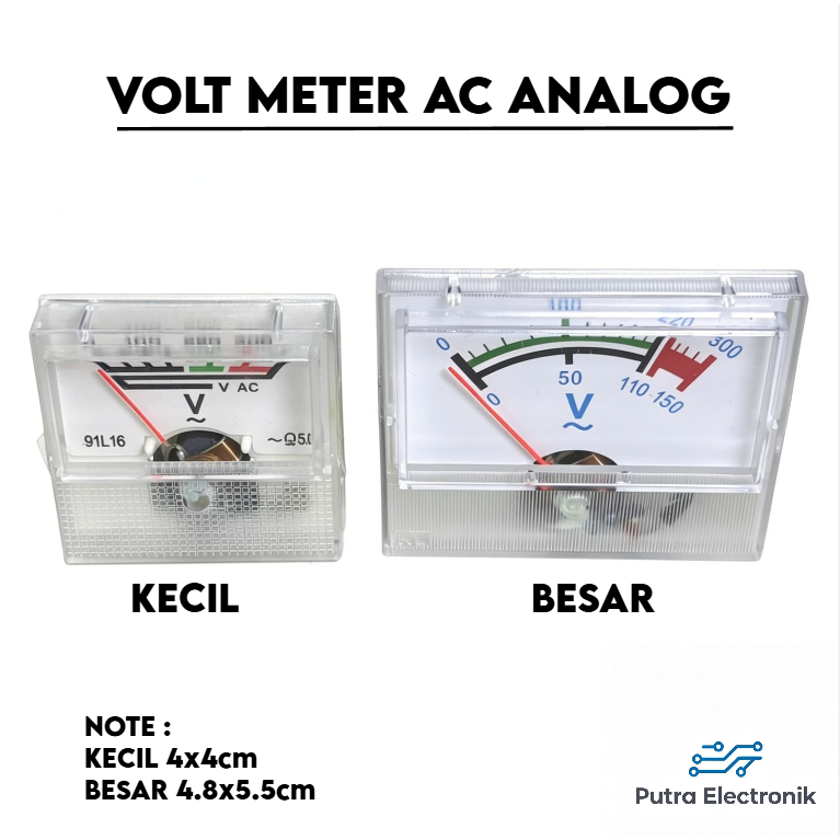 VOLT METER AC ANALOG VOLT METER KECIL / BESAR PANEL METER