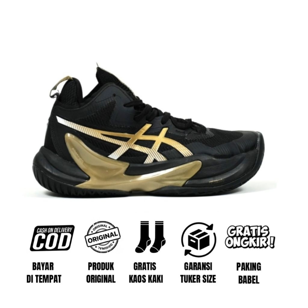 ASICS Metarise 2 Black gold sepatu voli
