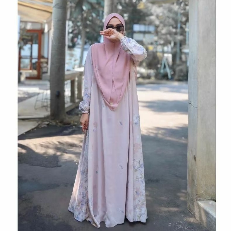 GAMIS ROSES SERIES BY ZAFEETRI (GAMIS SAJA) // GAMIS SYARI CERUTTY MOTIF BUNGA PREMIUM