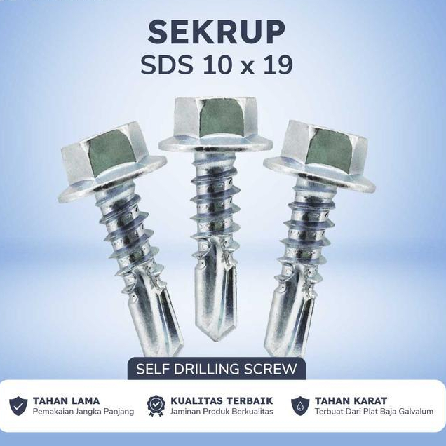 SKRUP / SEKRUP BAJA RINGAN 10x19 - BAUT ROOFING SEKRUP / Baut baja ringan l baut Skrup Baja Ringan 1