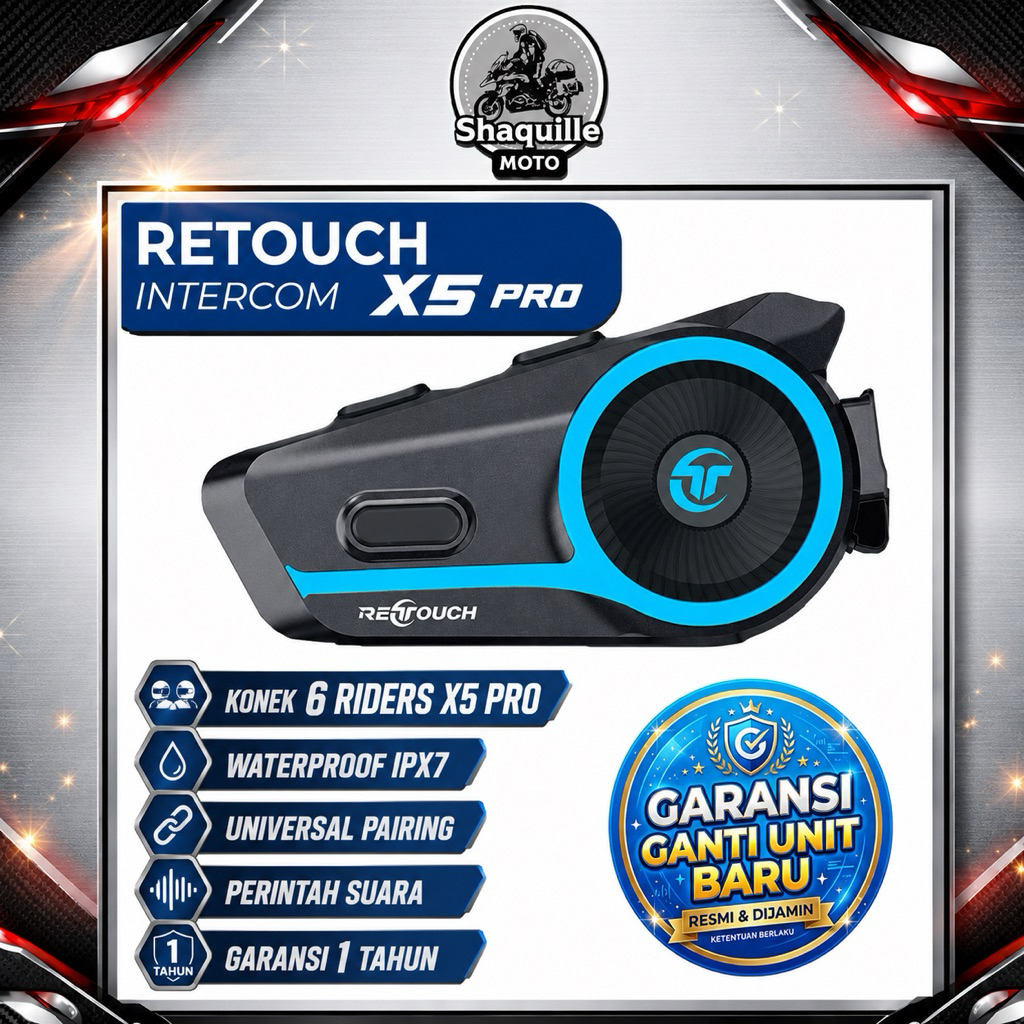 PROMO Intercom retouch X5 Pro | Intercom Helm | Interkom bluetooth