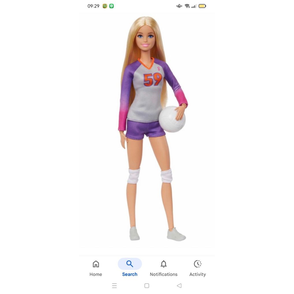 Baju barbie mattel volley ball player original (baju set aja)