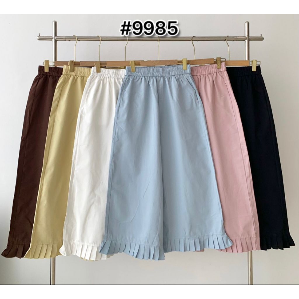 celana kulot katun rempel bawah 99855 import