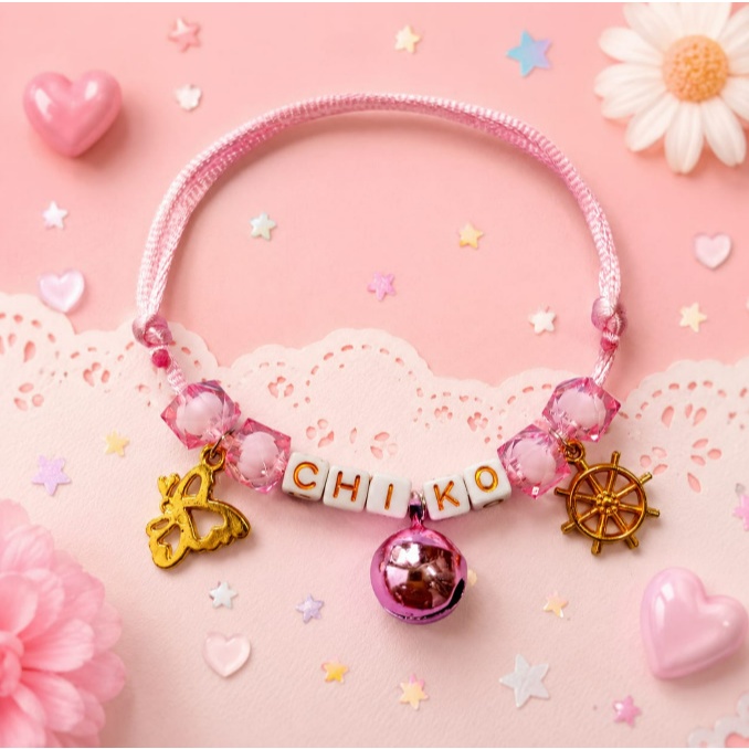 Kalung Kucing Custom Nama Charm Custom Bisa Request Nama Kalung Kucing Nama Kalung Kucing Manik