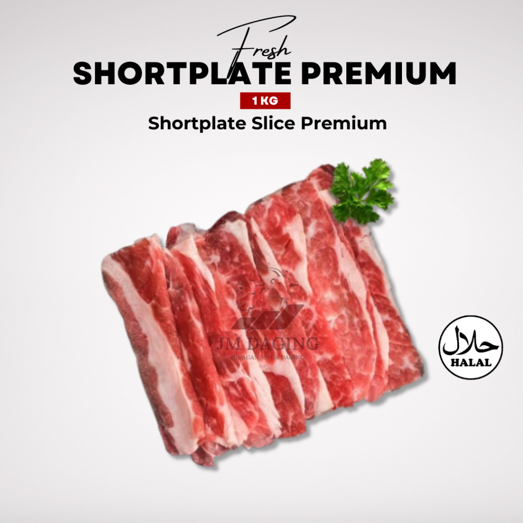 Slice Beef Shortplate AUS Kualitas Premium / Daging Sapi Slice Fresh Halal 1kg Tangerang