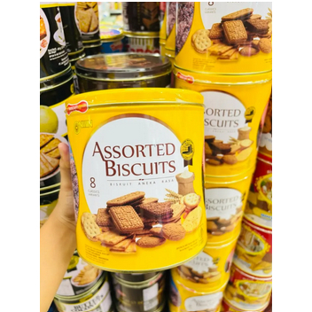 NISSIN Assorted Biscuit Yellow Biskuit Kuning Kaleng 650 Gram
