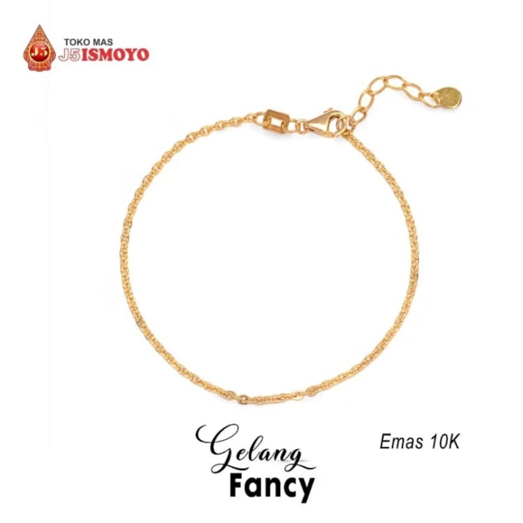 Gelang Emas Rantai Polos Fancy J5 Ismoyo