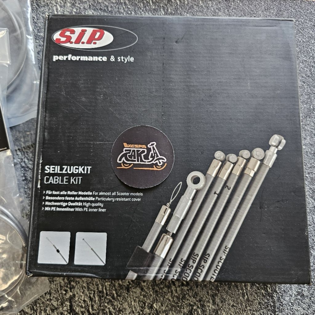 Slongsong Kabel Gas Kopling Versneling Vespa SIP Scooter Original Import Kabel Kawat Vespa Luar Dala