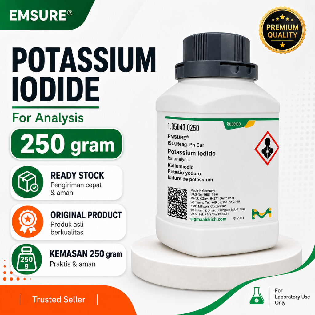 kalium iodida (ki) pro analis 250 gr merck 105043 potasium iodide
