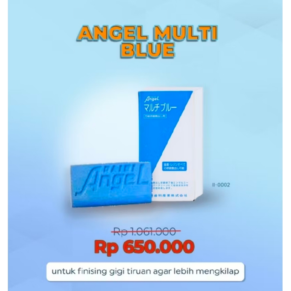 Angel Multi Blue / Polish & Finishing Materials / Dental Finishing & Polishing Gigi Tiruan (Batu Pol