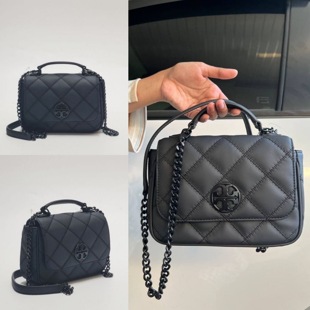 TB WILLA MATTE MINI TOP HANDLE BLACK