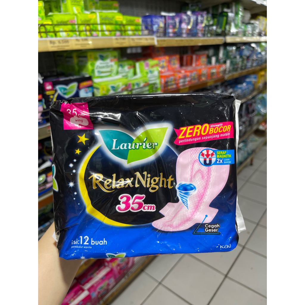 Laurier relax night zero bocor - laurier relax night pembalut