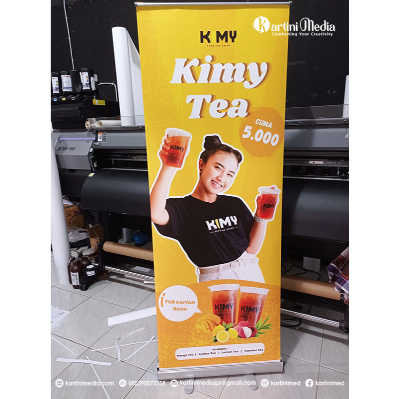 STAND BANNER (X BANNER LUSTER+ROLL BANNER LUSTER) PRAKTRIS DAN KOKOH