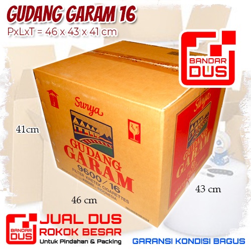 Kardus Besar Bekas Roko Gudang Garam 16 Semarang Tebal & Kuat Cocok untuk Packing, Pindahan, Penyimp