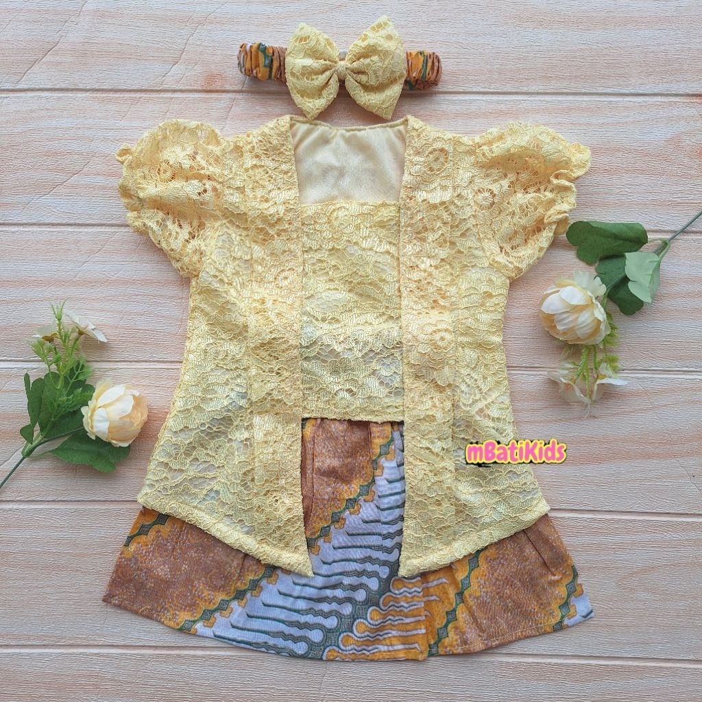KEBAYA KUTUBARU ANAK PEREMPUAN / SETELAN KEBAYA KUTUBARU BALITA / SETELAN KEBAYA KUTUBARU ANAK PEREM