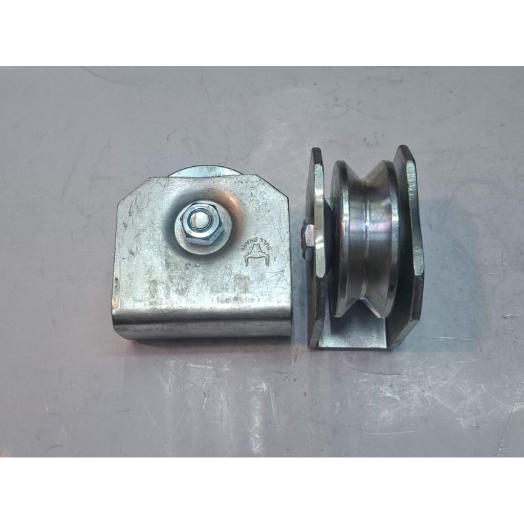 roda pintu pagar/roda pintu gerbang/roda pagar besi 3 inchi heavy duty (rel siku) bull brand