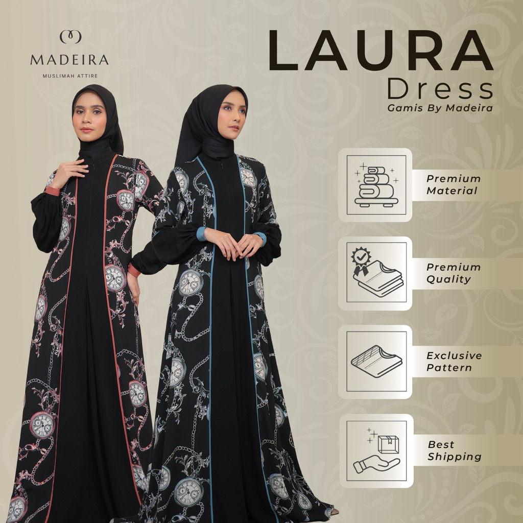 Gamis Wanita Elegan - Madeira - Laura Dress