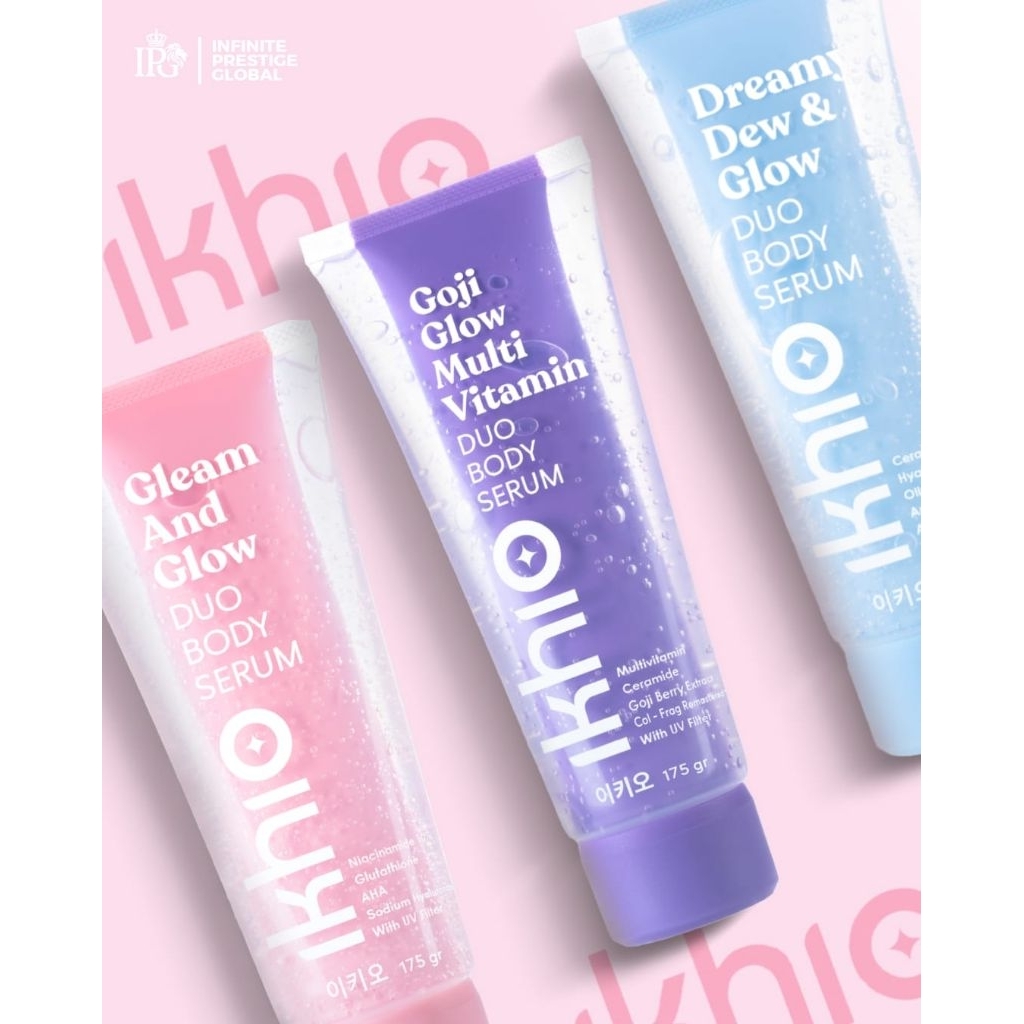 IPG IKHIO DUO BODY SERUM (3BTL), dreamy dew & glow/gleam & glow/goji glow multi vitamin