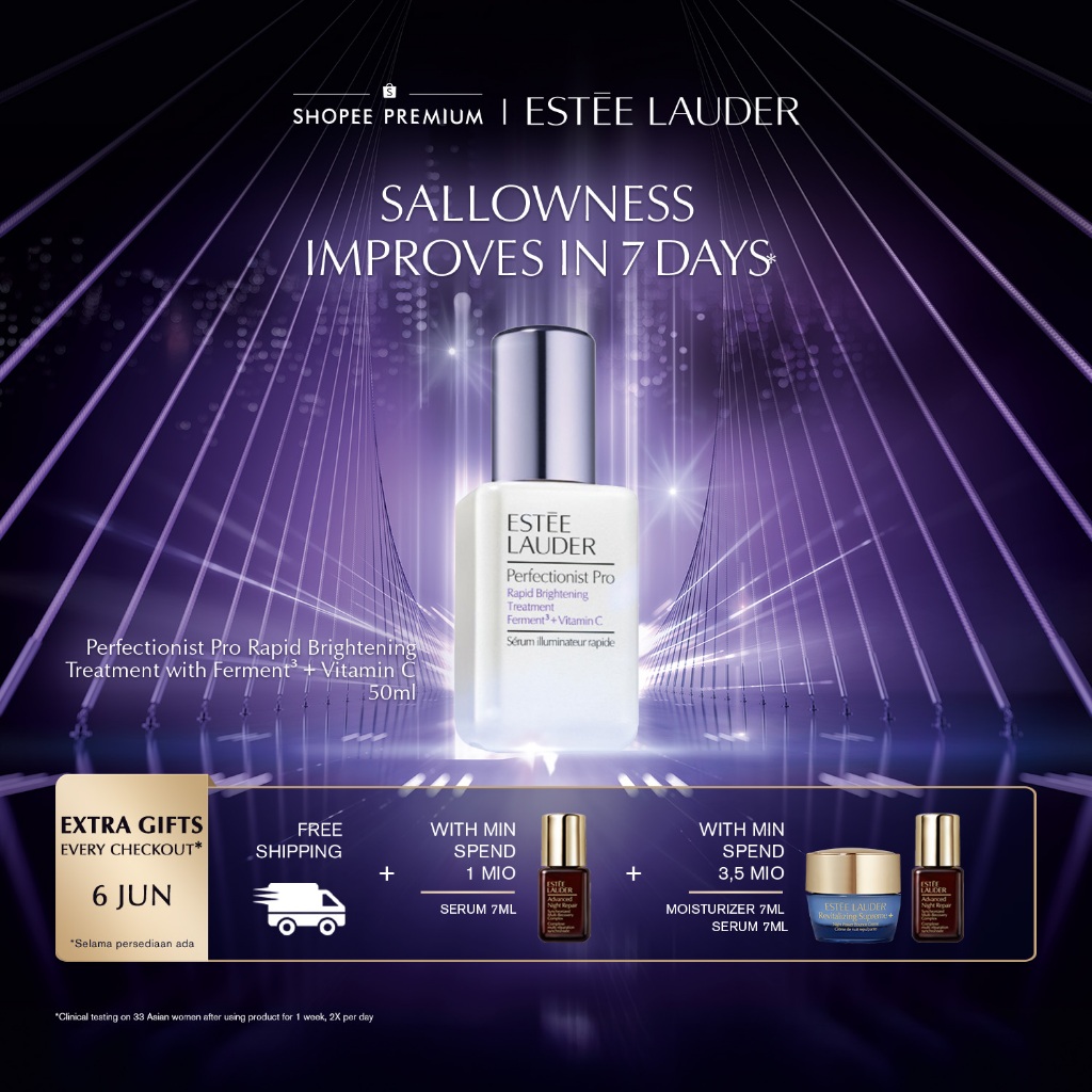 Estee Lauder Perfectionist Pro Rapid Brightening Treatment with Ferment³ + Vitamin C | Serum Mencera
