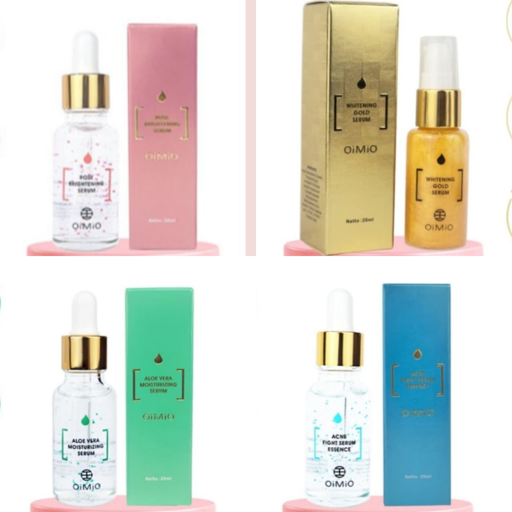 Acne Fight, Aloevera, Gold, Rose | Brightening Essence 20ml Moisturizing OIMIO Serum Wajah Whitening
