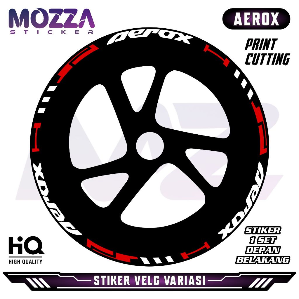Stiker Velg Aerox / Lis Velk Motor / Cutting Stiker Velg / Sticker Velk Yamaha Aerox Variasi Keren D