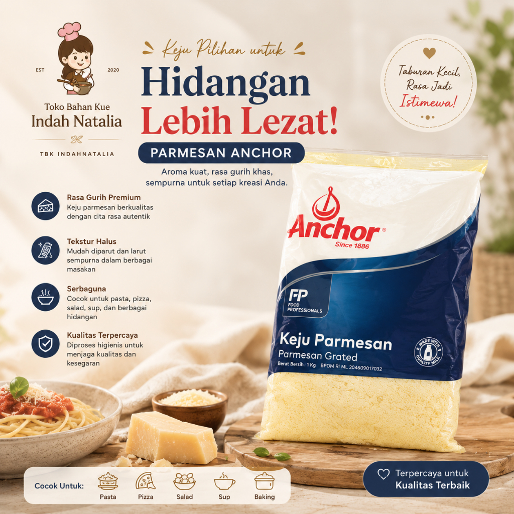 Anchor Parmesan Bubuk  1KG  / Keju Parmesan / Anchor Parmesan Cheese