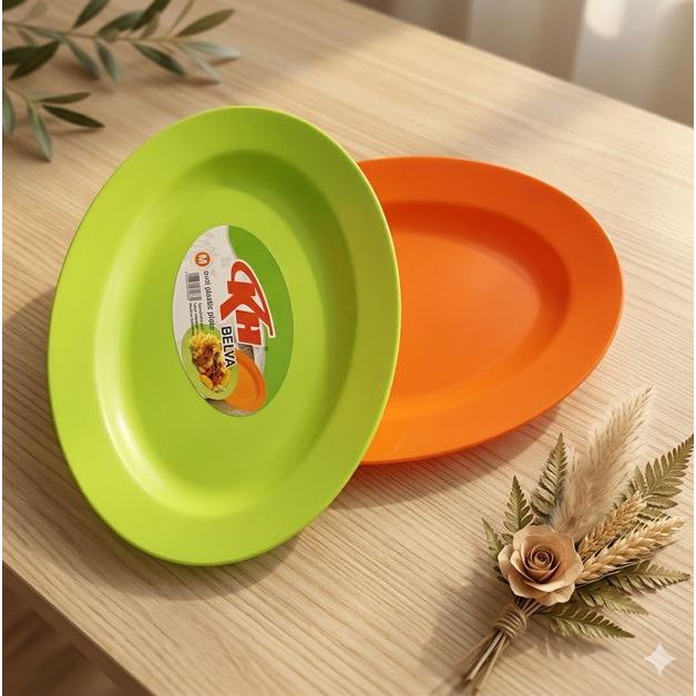 Piring Plastik Oval BELVA KH / Piring Saji Oval