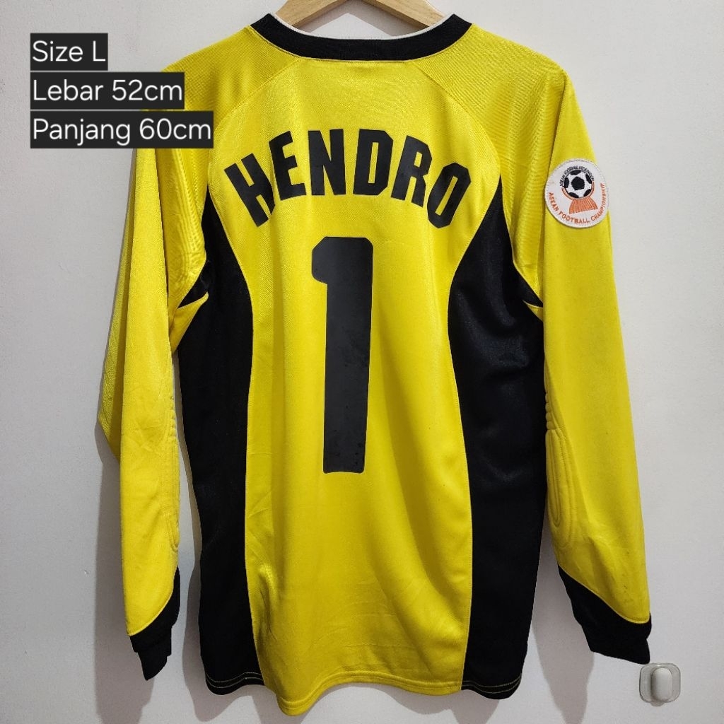 [USED TEMPLATE] Original Nike Jersey Timnas Indonesia GK Home 2007 Nomor Punggung 1 Hendro Kartiko
