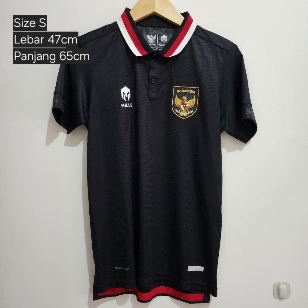 [BARU] Original Mills Jersey Timnas Indonesia Third Player Issue 2022 Hitam