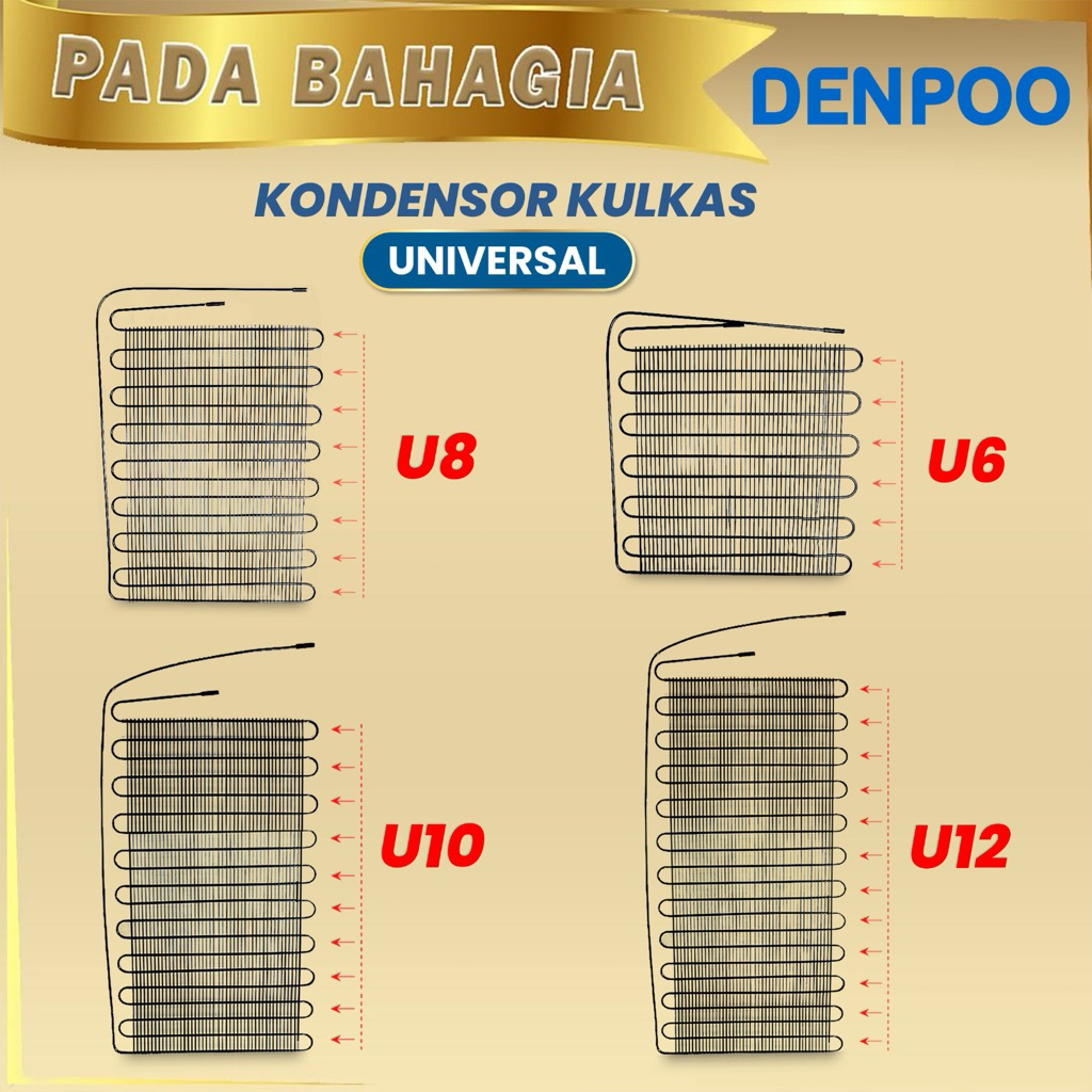 10 Pcs Kondensor Kulkas Bahan Tembaga Untuk semua Merek, Kondensor U6 Kondensor U8 Kondensor U10 Kon