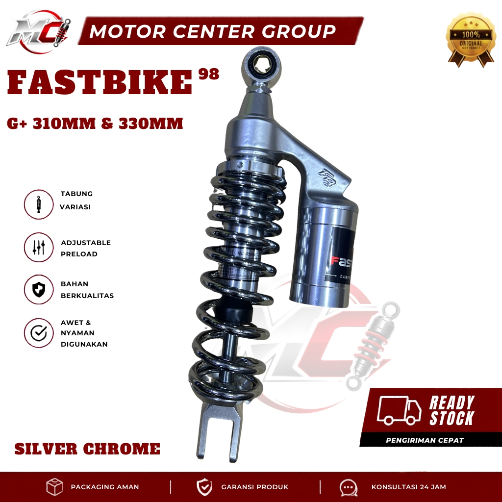 SHOCKBREAKER BELAKANG TABUNG ATAS FAST BIKES 98 MURAH MATIC ORIGINAL MODEL YSS GPLUS PENINGGI SHOCK 
