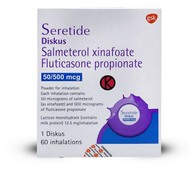 SERETIDE DISKUS 50/500 INHALER 1 DISKUS @ 60 DOSIS