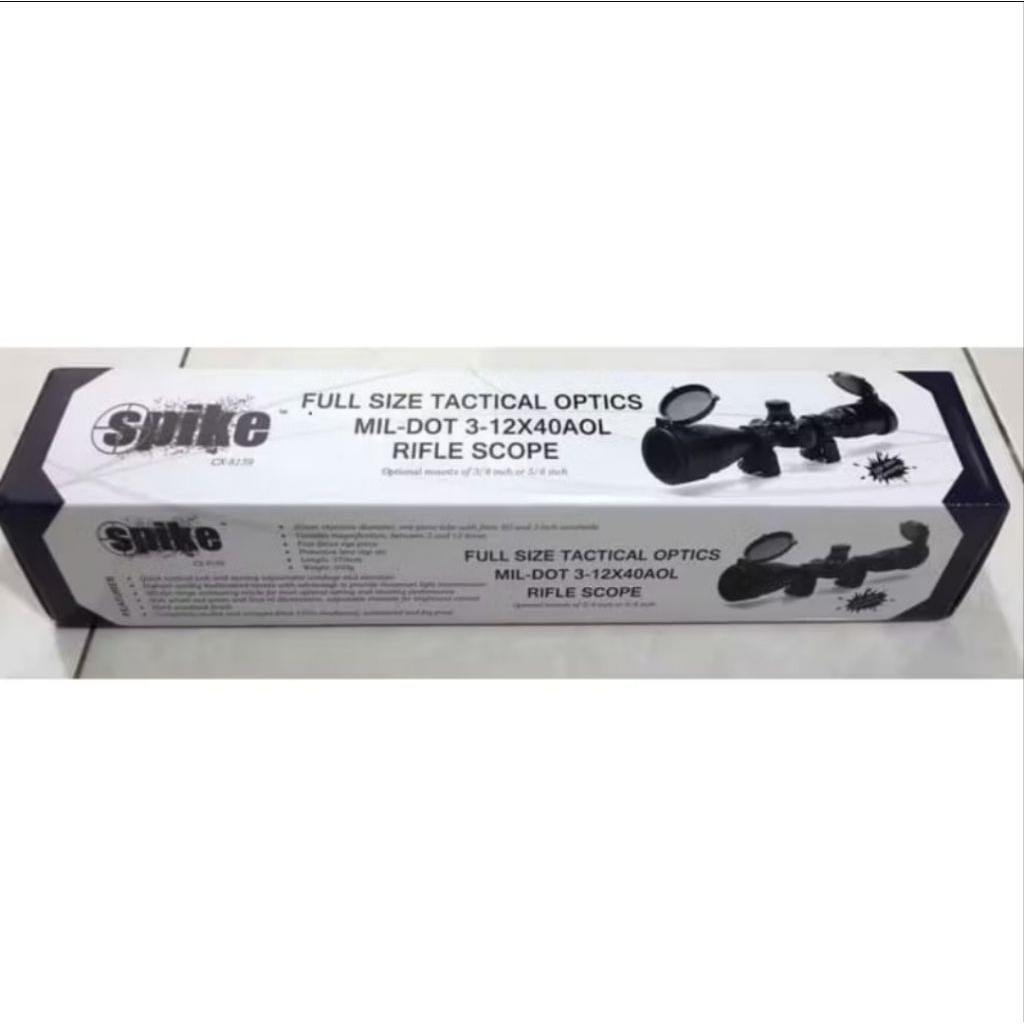TELESKOP TEROPONG SPIKE 3-12×40AOL