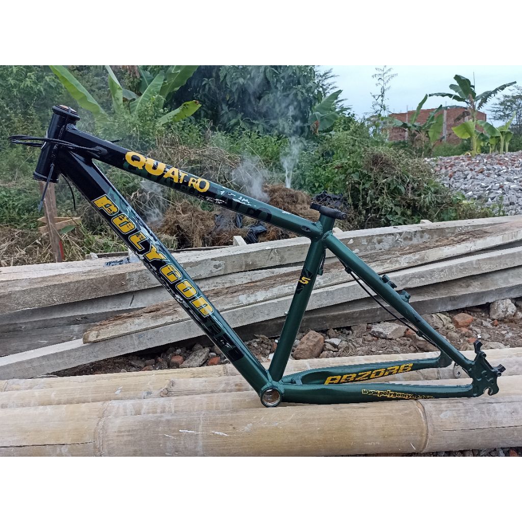 Frame Polygon Quatro camo | non cubic Sepeda MTB copotan