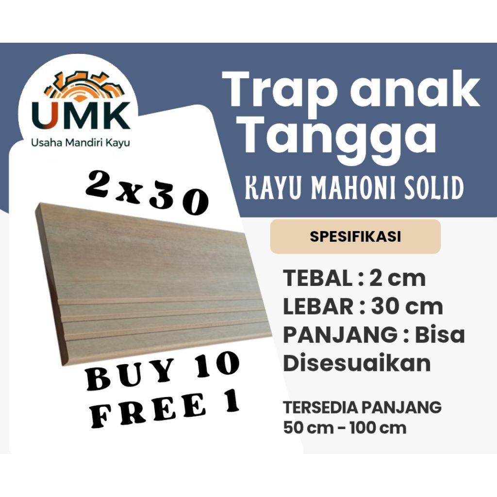TRAP ANAK TANGGA KAYU | PAPAN ANAK TANGGA KAYU | AMBALAN TANGGA | PIJAKAN TANGGA KAYU | KAYU UNTUK T