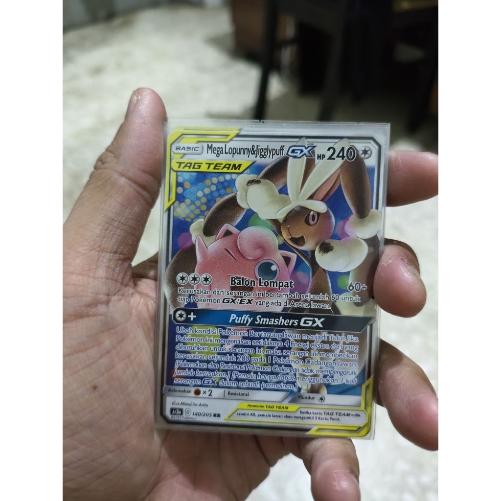 kartu pokemon bahasa Indonesia mega lopunny & jigglypuff gx rr