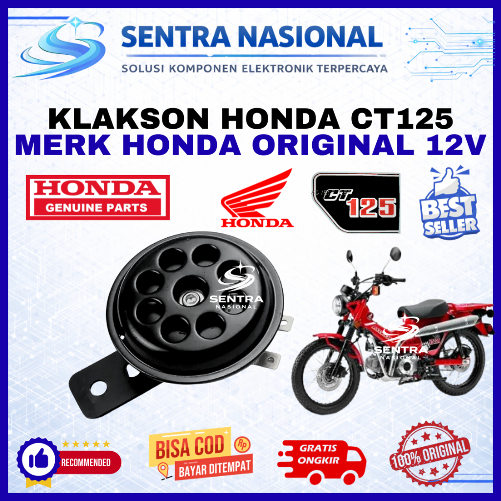 Klakson HONDA CT125 ORIGINAL MERK HONDA RESMI | Klakson Motor HONDA CT 125 MEREK HONDA ASLI | Klakso