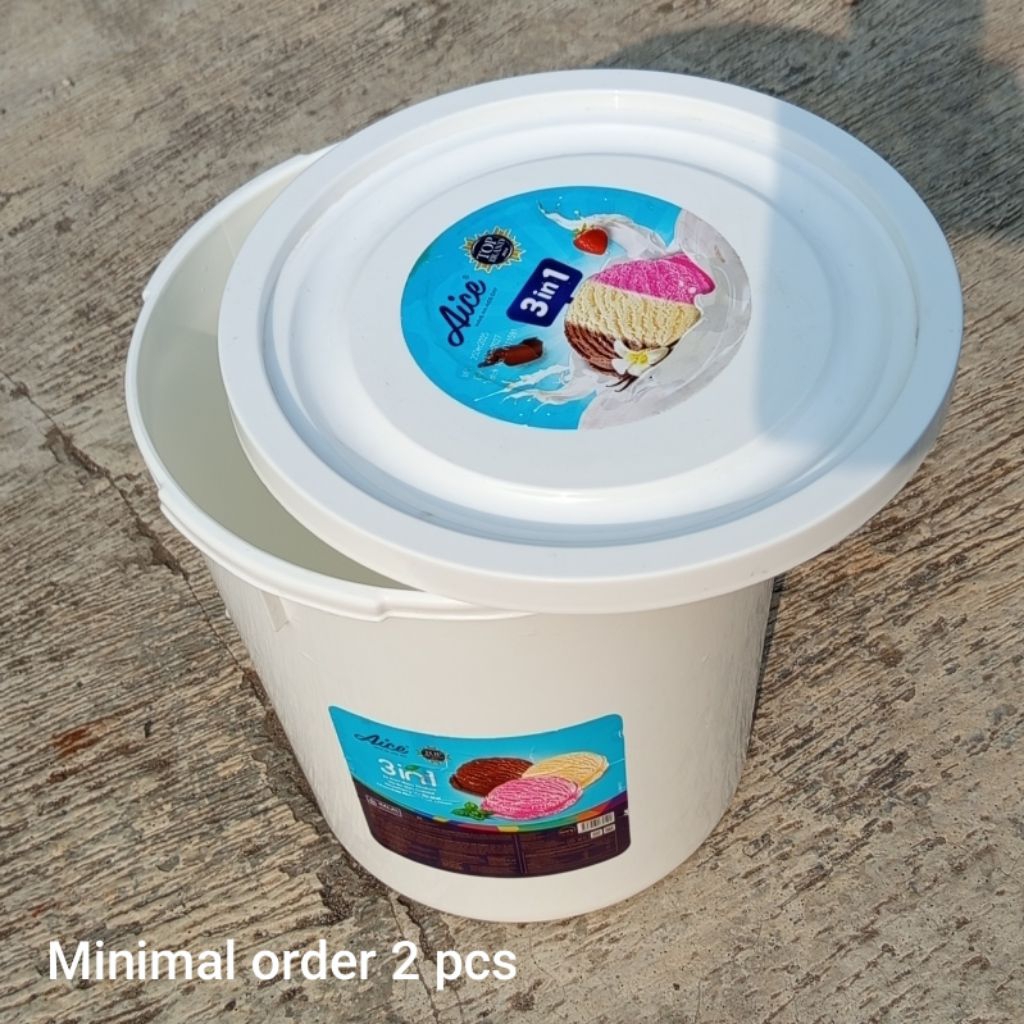 Ember Bekas Es Krim Warna Putih 8 liter | Ember Aesthetic | Ember Putih | Ember Clean