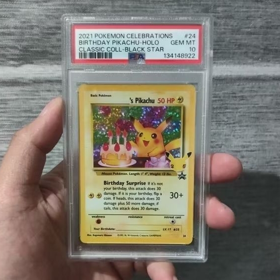 Pokemon Pikachu Birthday #24 25Th anniversary PSA 10