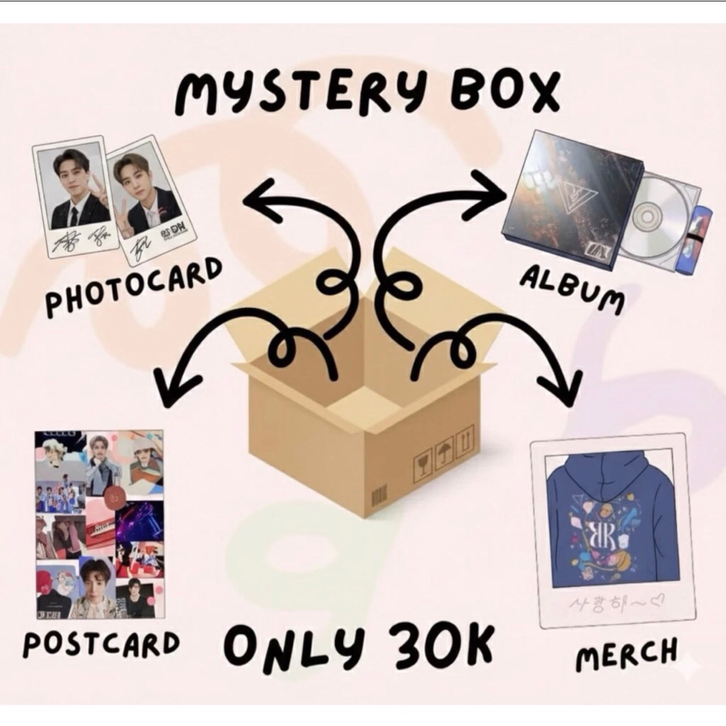MYSTERY LUCKY BOX KPOP ALL FANDOM BTS EXO BLACKPINK ILLIT BOYNEXTDOOR AESPA HEART2HEARTS ALD1 TXT EN