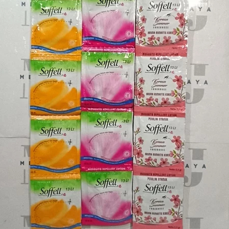 Soffell penolak nyamuk  Soffell renteng isi 12 sachet