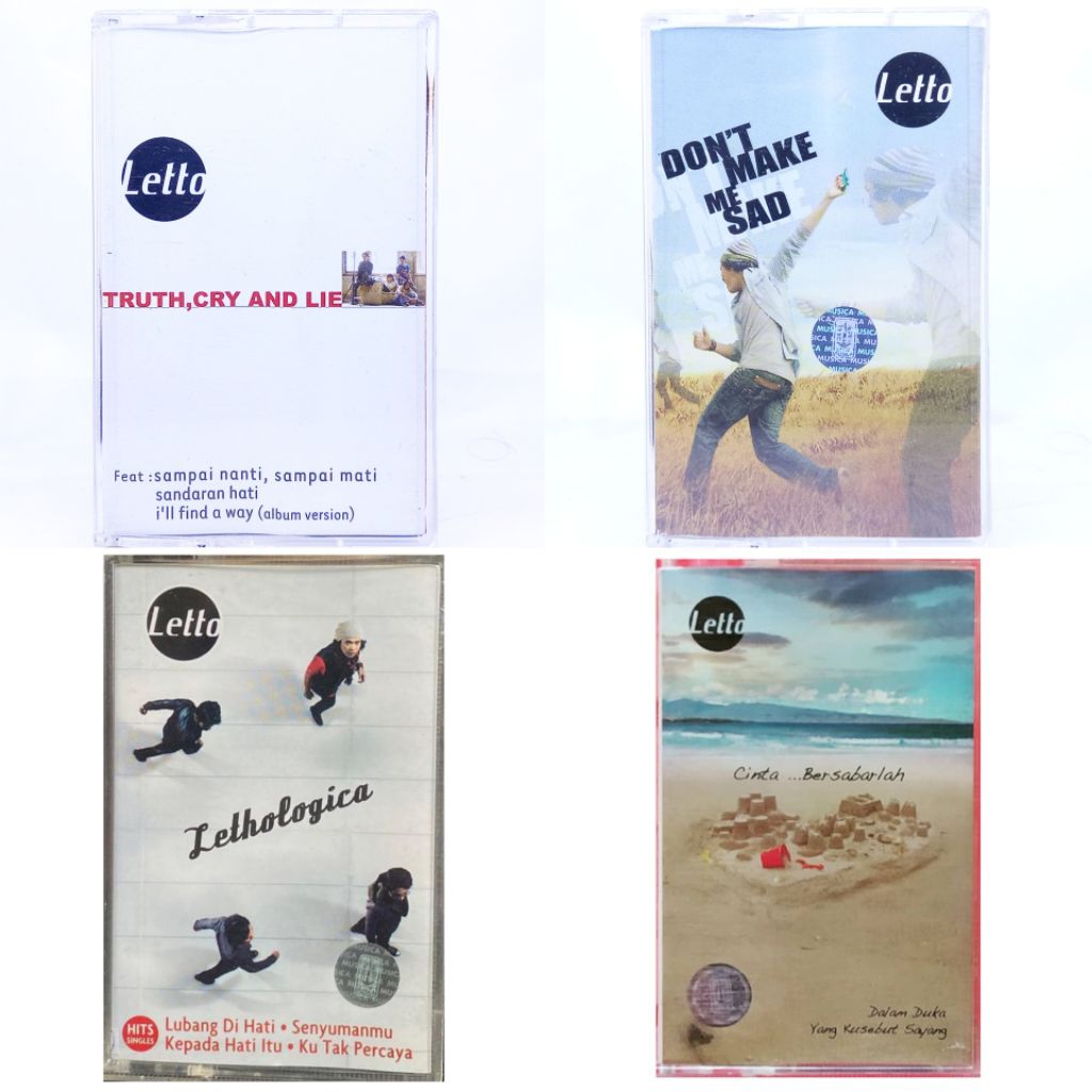 Kaset tape pita LETTO - truth cry and lie - don't make me sad - lethologica - cinta bersabarlah