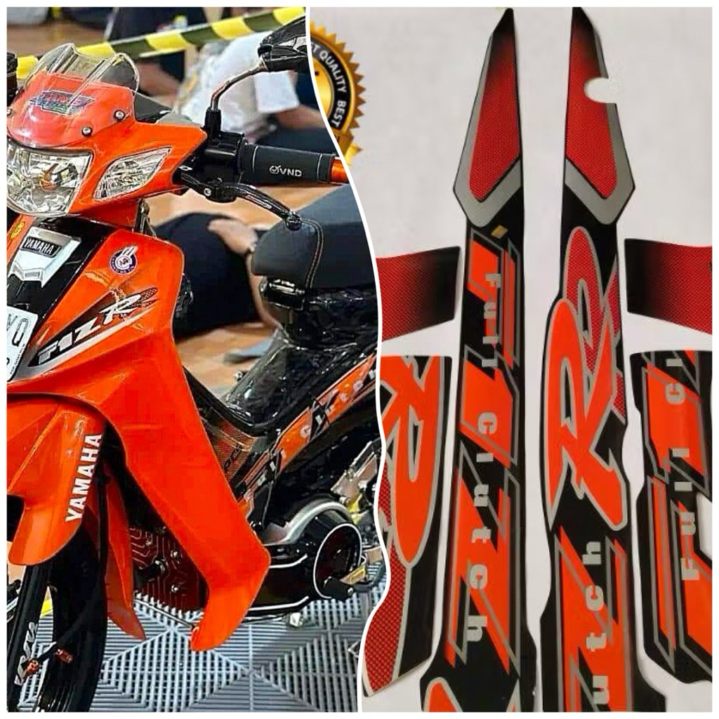 STIKER STRIPING MOTOR FIZ R FIZR 2001 ORANGE