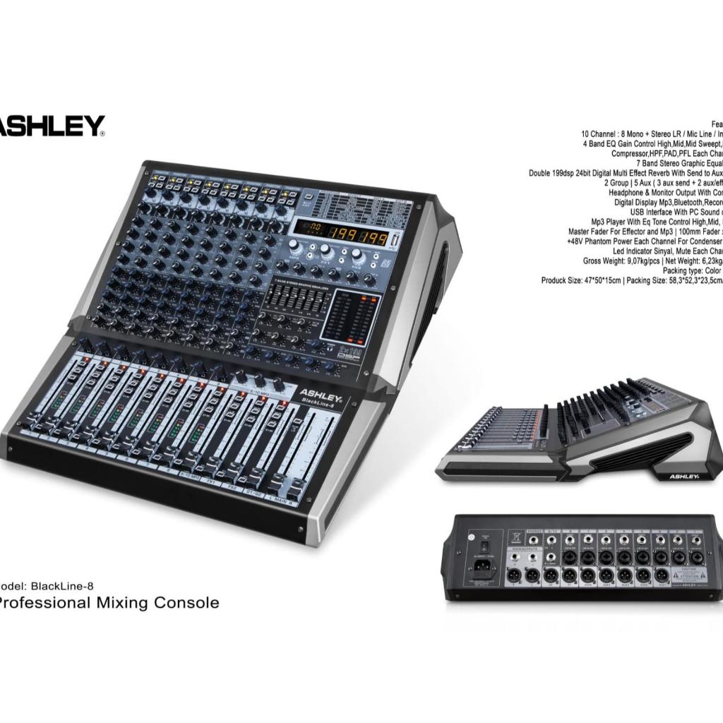 mixer audio ashley blackline8 / blackline12 / blackline 16 // black line 8 / black line 12 / black line 16 - ORIGINAL